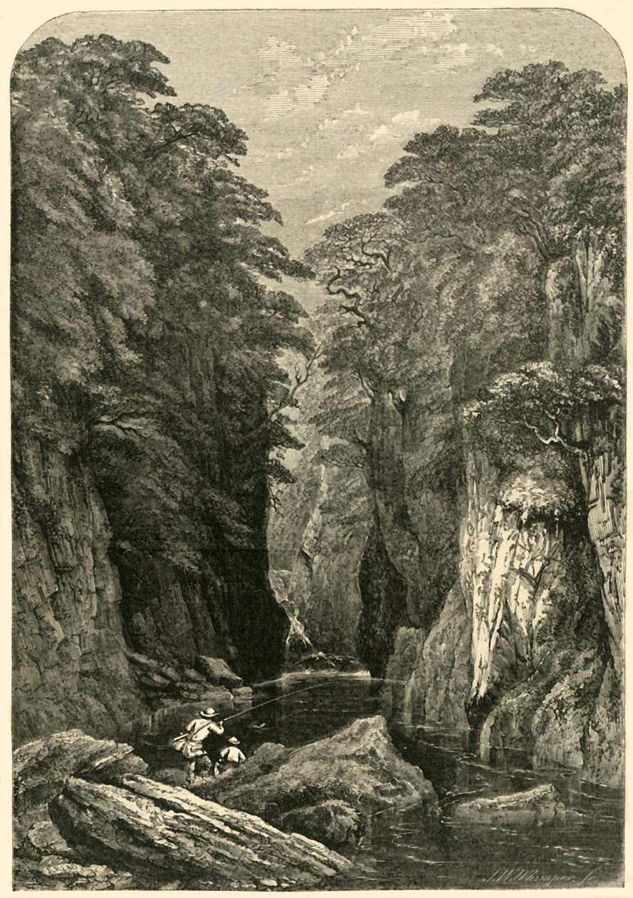 Fors Nothyn, North Wales, c1850. af Josiah Wood Whymper