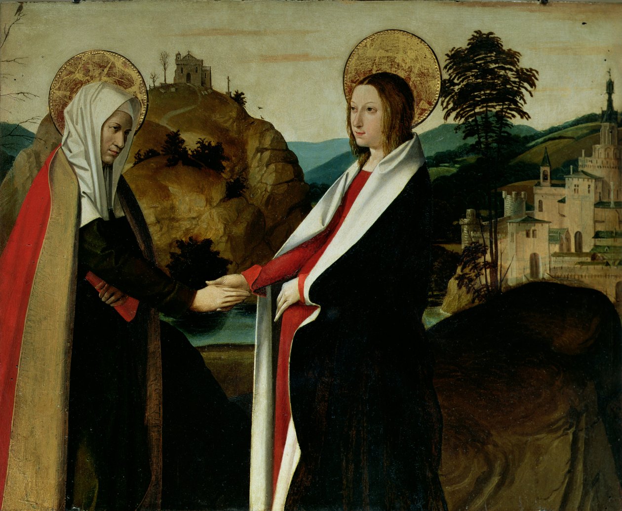 Visitationen, c.1500 af Josse Lieferinxe