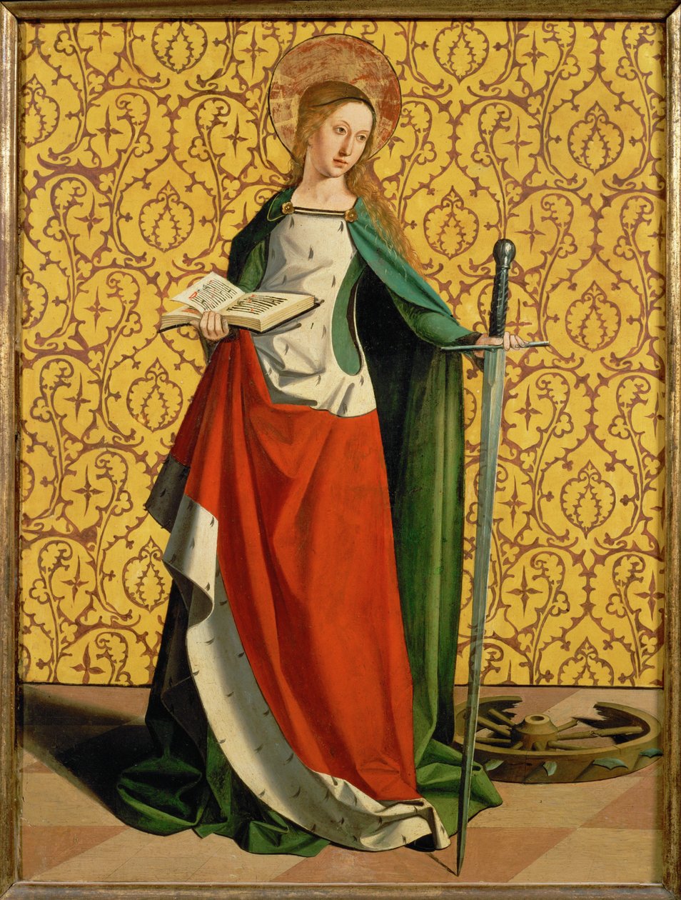 Den hellige Katarina af Alexandria (maleri på træ) af Josse (fl.1493-1508) Lieferinxe