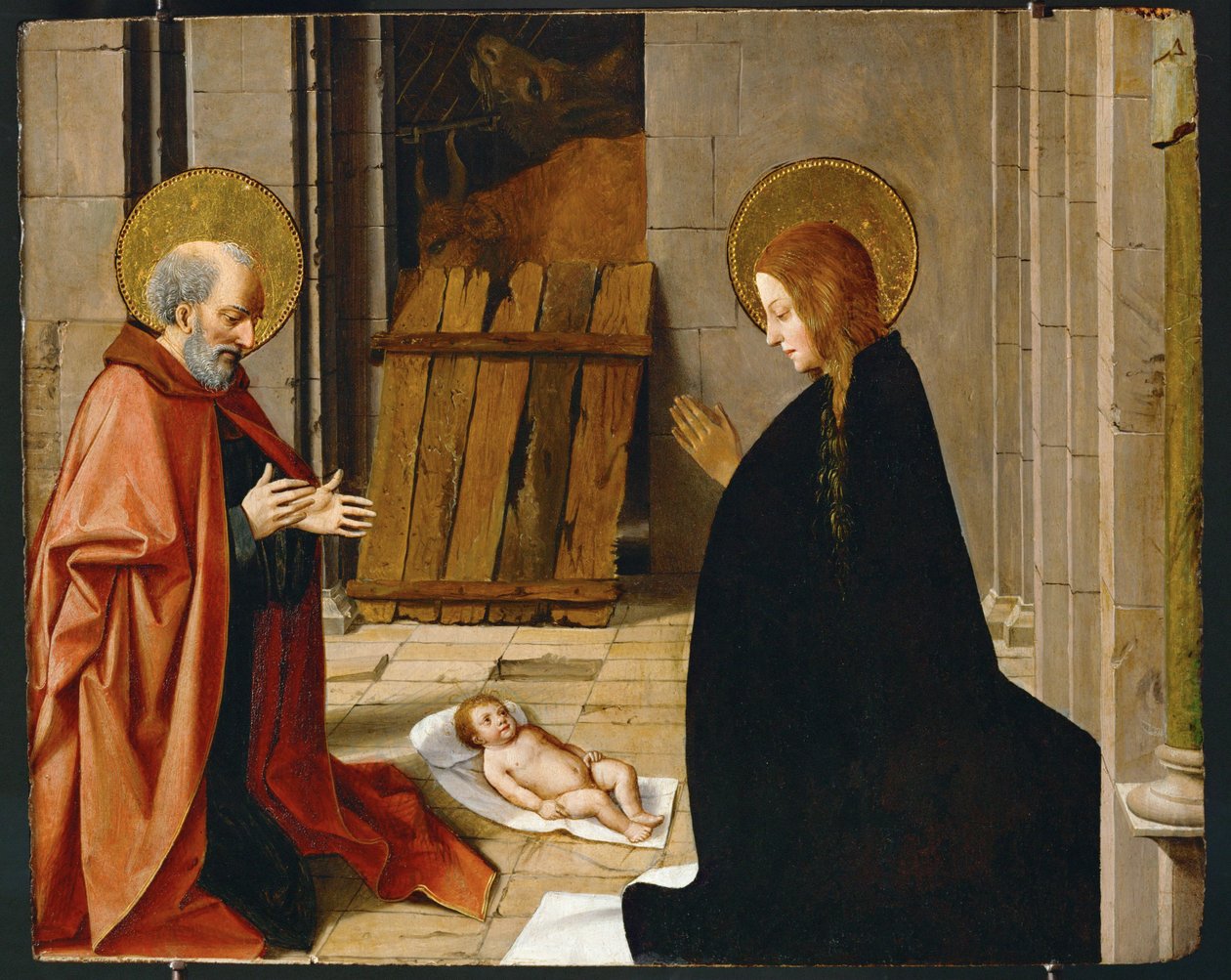 Fødselskirken, ca. 1500 (maleri på træ) af Josse (fl.1493-1508) Lieferinxe