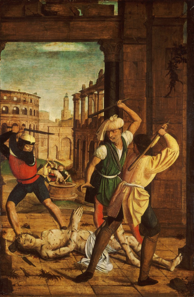 Sankt Sebastians martyrium, ca. 1497 af Josse Lieferinxe