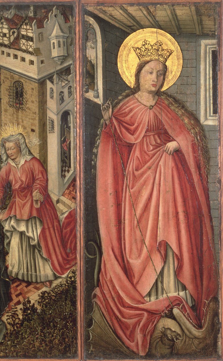 St. Margaret, højre panel af polyptykon (panel) af Jost Amman