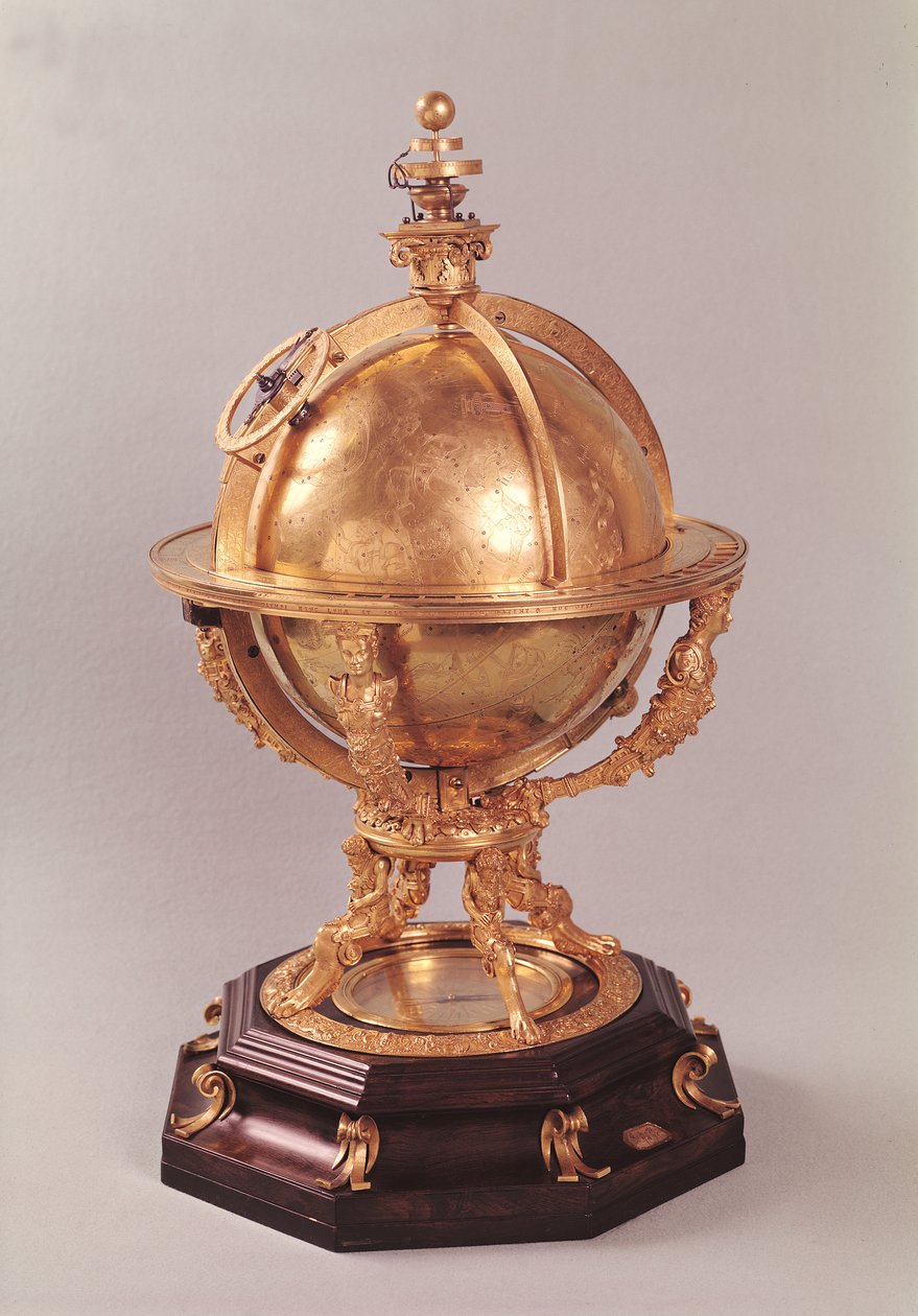 Himmelkugle, ca. 1580 (forgyldt bronze) af Jost Burgi
