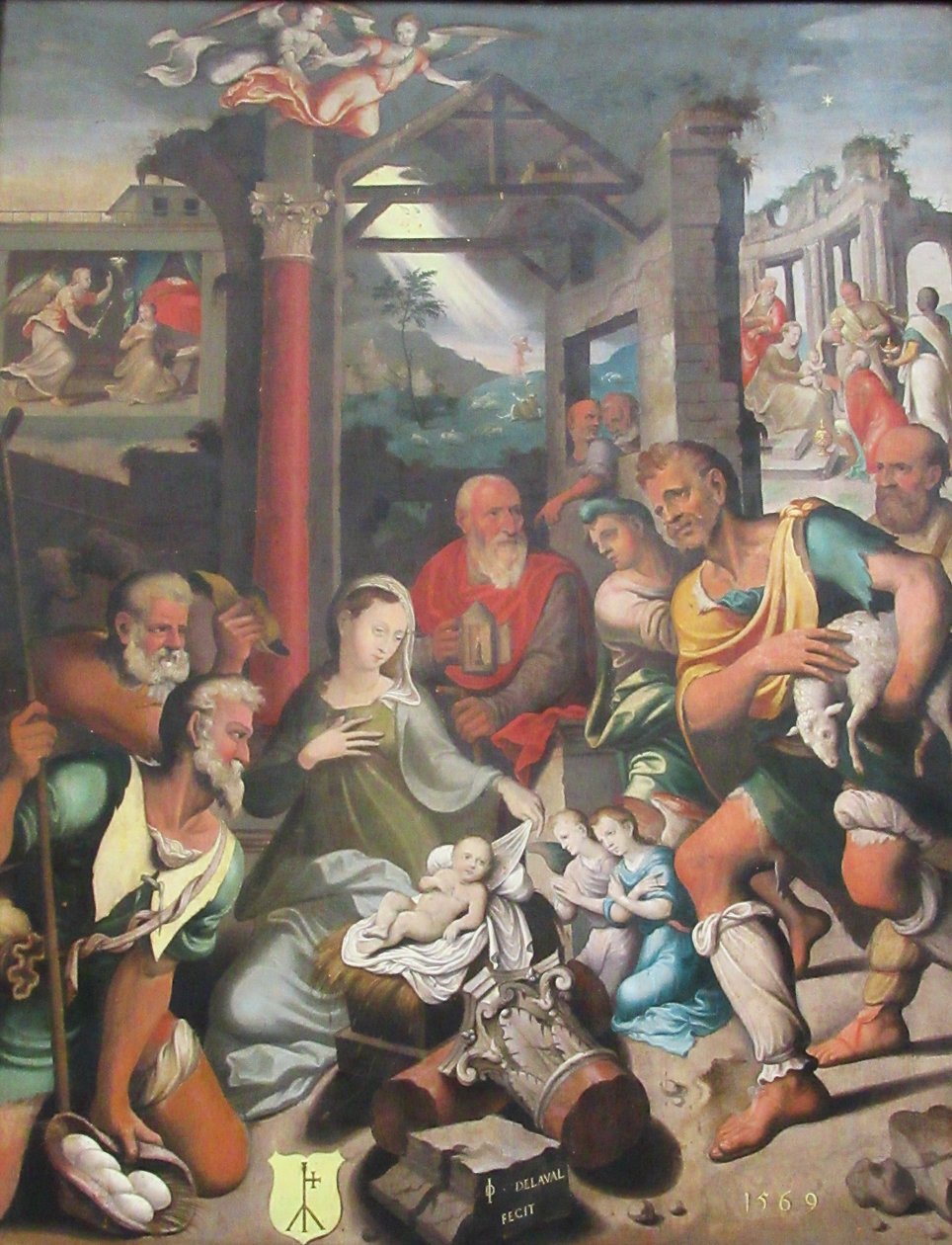 Tilbedelse af hyrderne af Jost Delaval