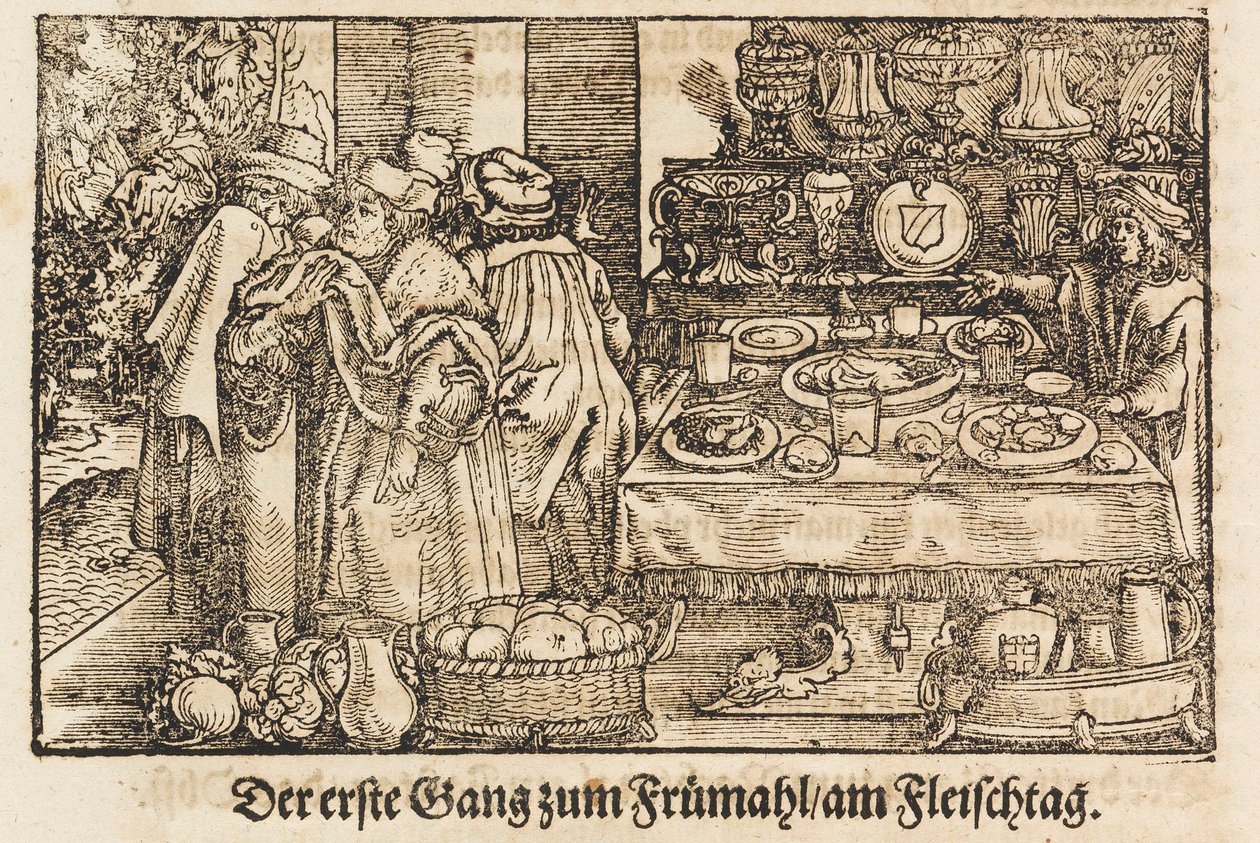 En ny kogebog af Marx Rumpolt. Den første illustrerede tyske kogebog, 1604. af Jost Amman