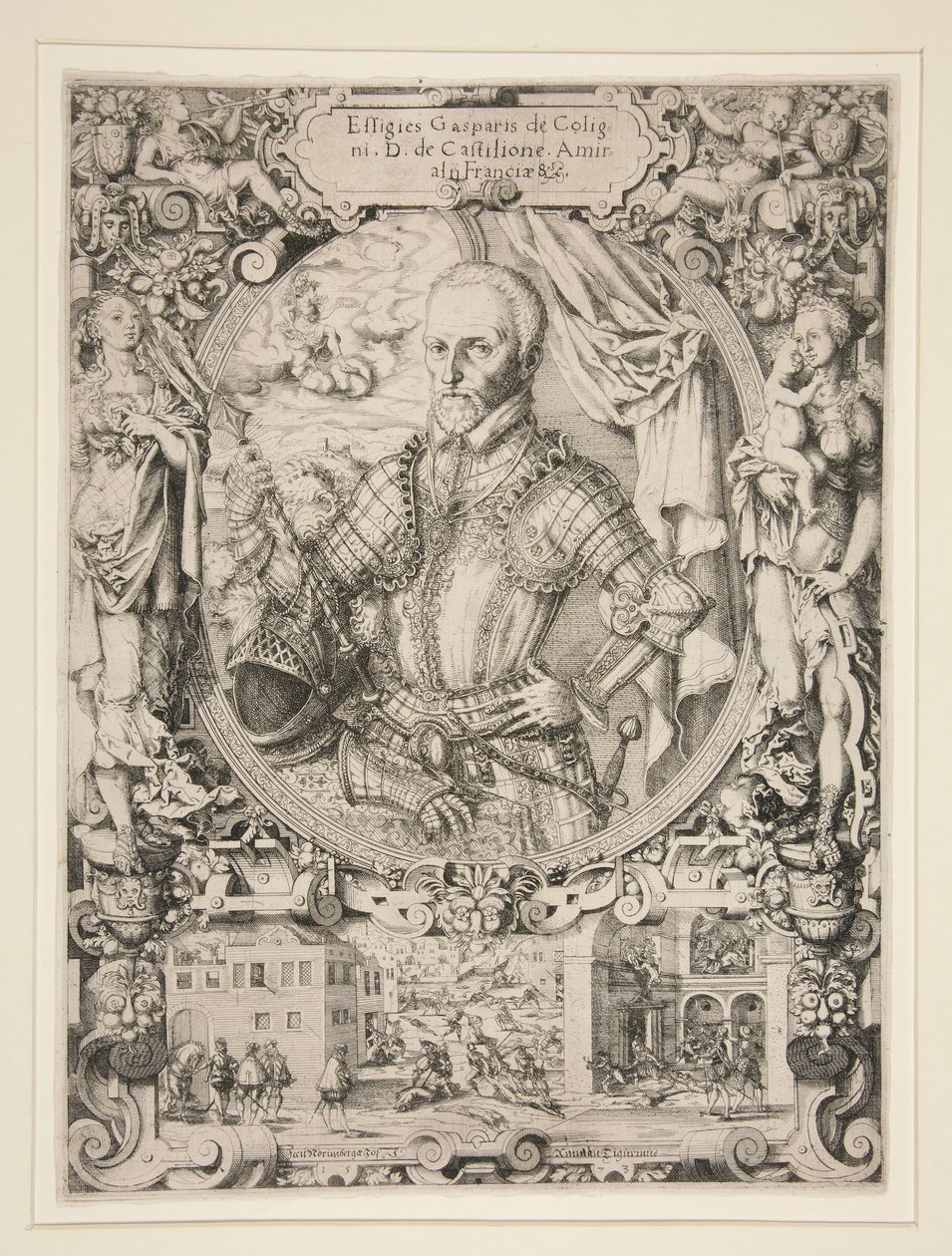 Gaspard de Coligny, admiral af Frankrig af Jost Amman