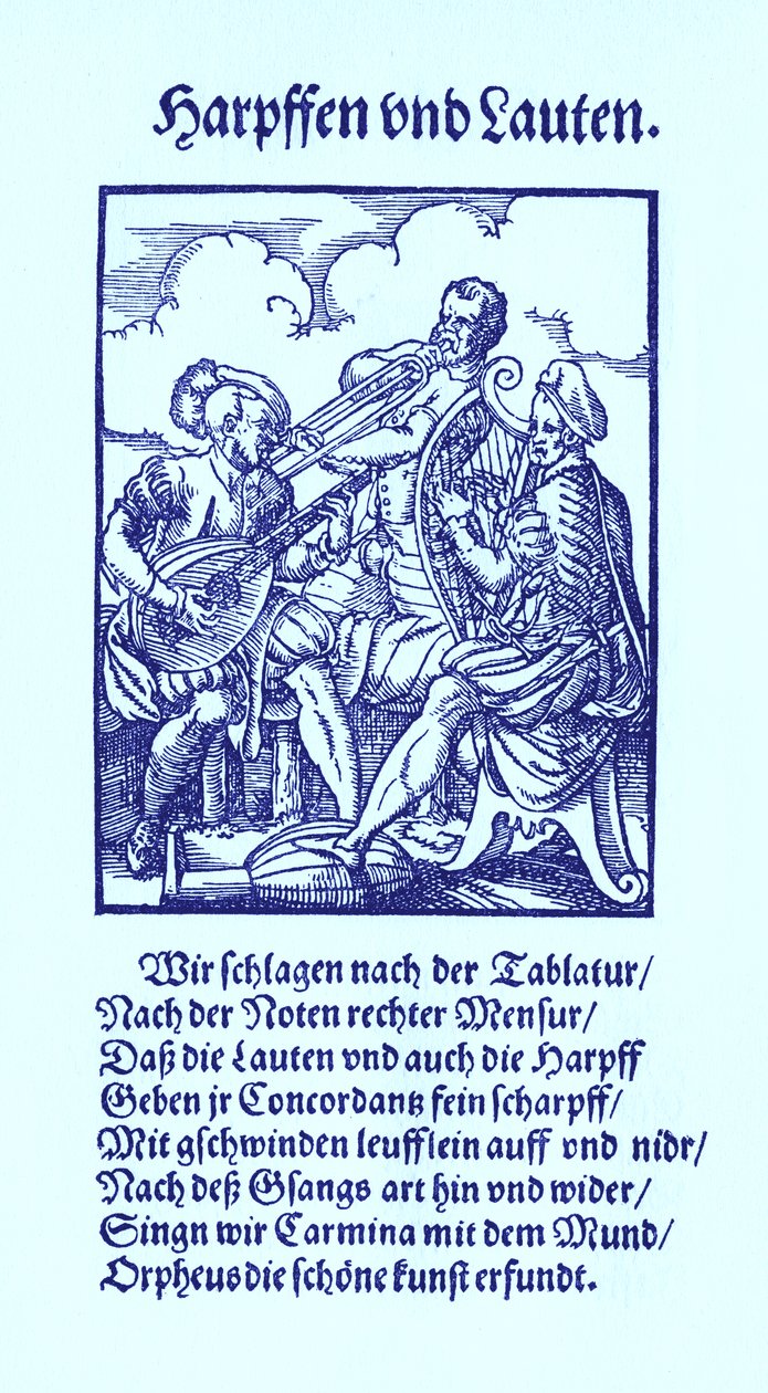 Harpe- og lutspillere af Jost Amman