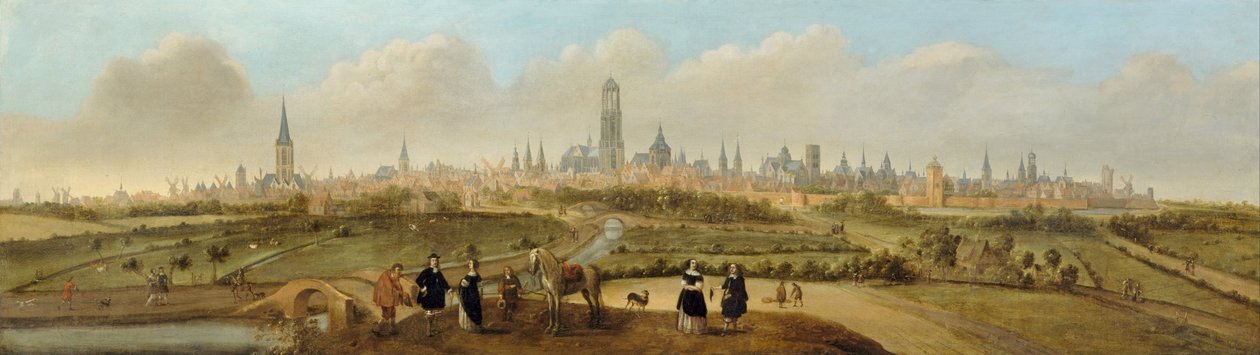 Udsigt over byen Utrecht, ca. 1650-1660 af Jost Cornelisz Droochsloot