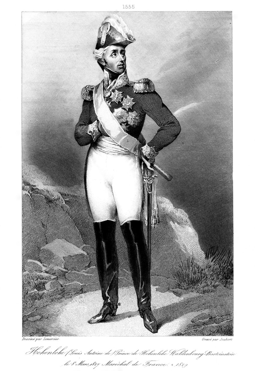 Louis Aloysius, prins af Hohenlohe-Waldenburg-Bartenstein 1765-1829, marskal af Frankrig, 1839. af Joubert