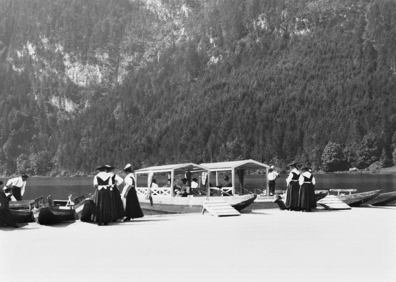 Både ved Konigssee, ca. 1910 af Jousset