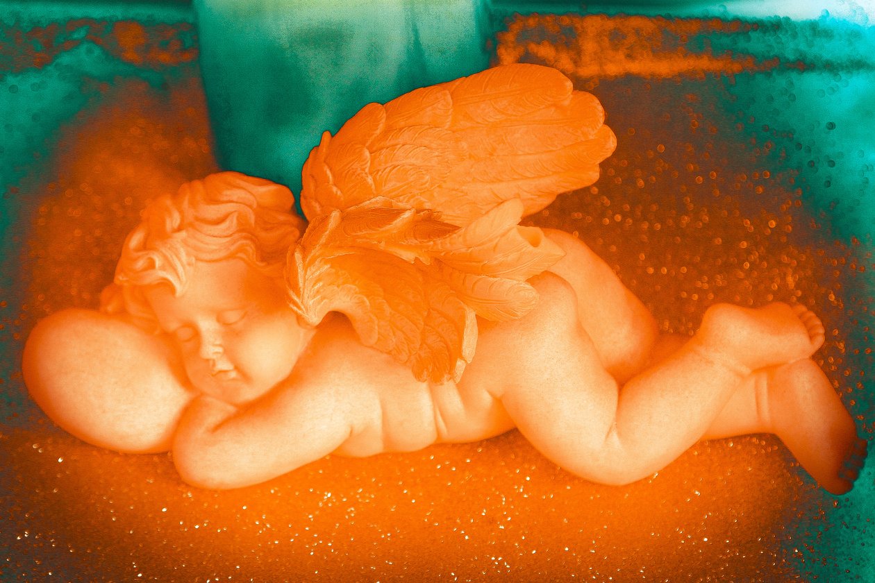 Golden Cherub, 2016 (fotografi) af Joy Lions