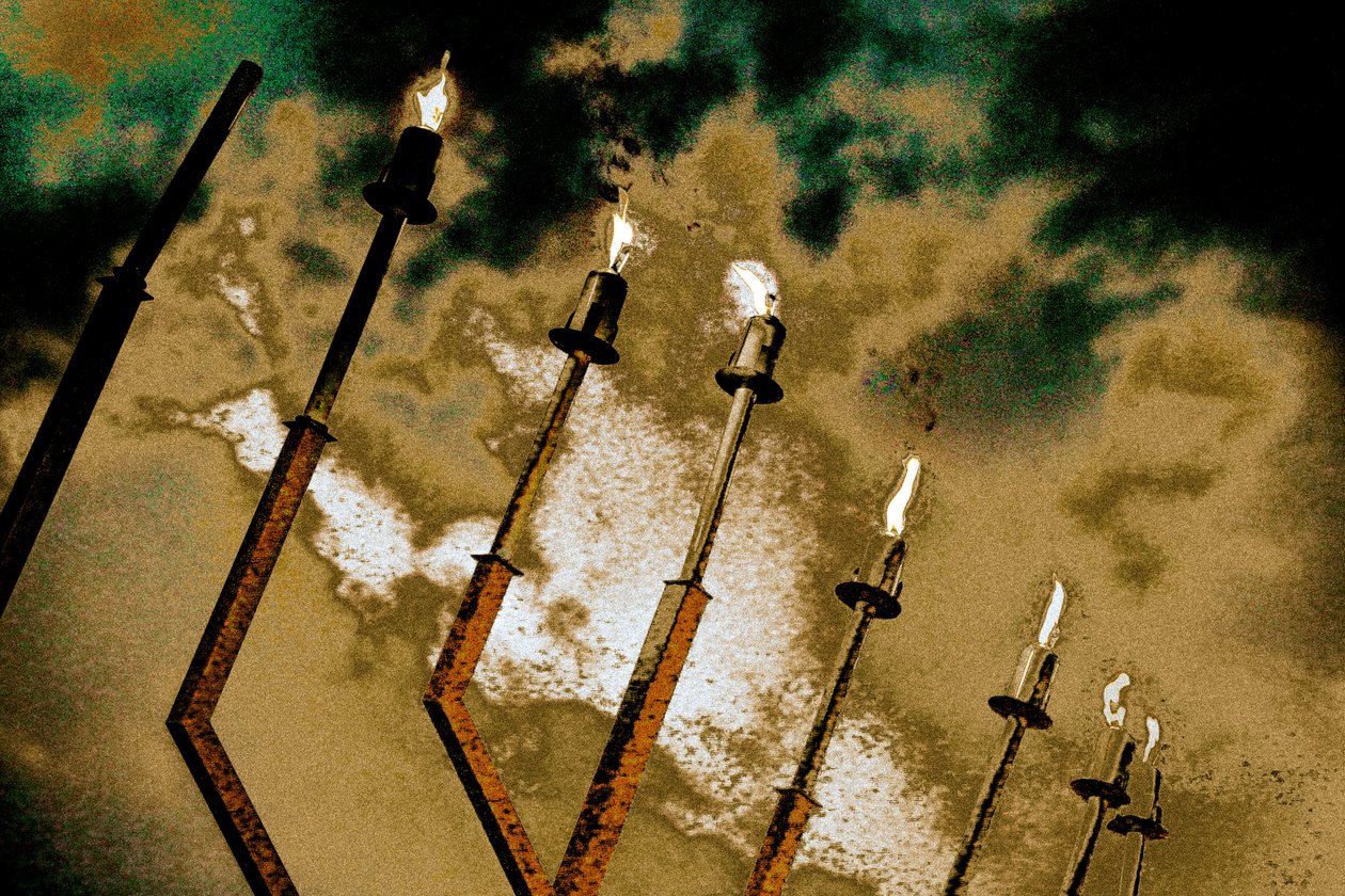 Menorah i Souk på Hanukah, 2016 (fotografi) af Joy Lions