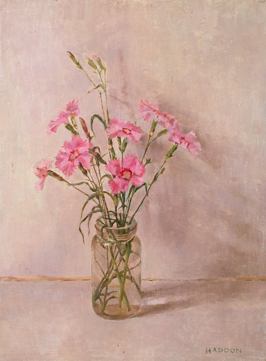 Pinks i en glaskrukke af Joyce Haddon