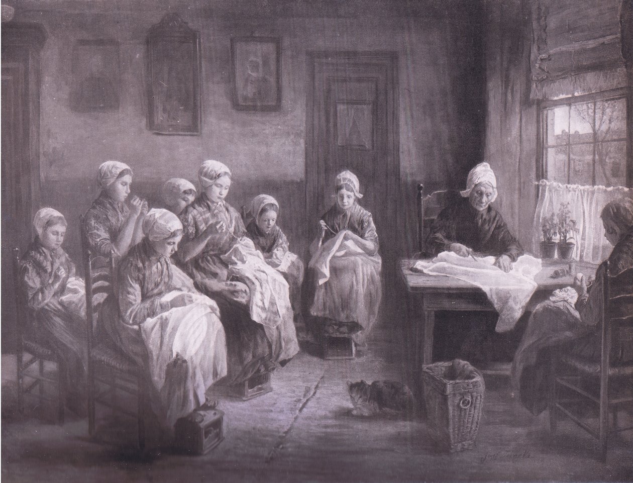 Syskolen i Katwyk, Bibbys Annual, 1916-1917 af Jozef Israëls
