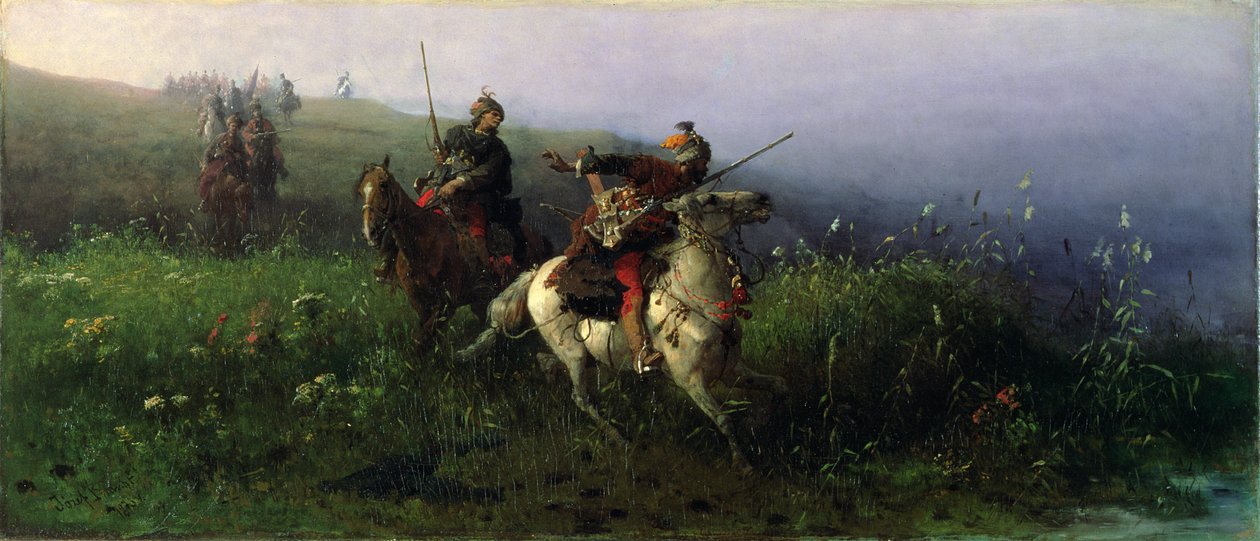 Om Rekognoscering, 1876 af Jozef Brandt