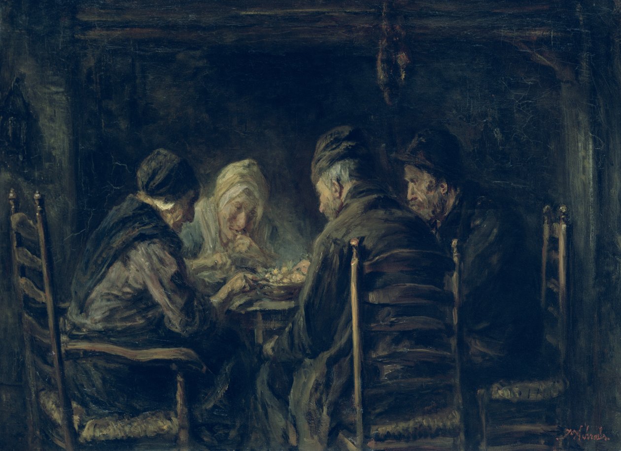 Kartoffelspiserne, 1902 af Jozef Israëls