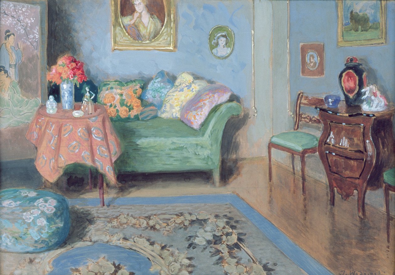 Lille tegnestue, ca. 1915 af Jozef Wodzinski