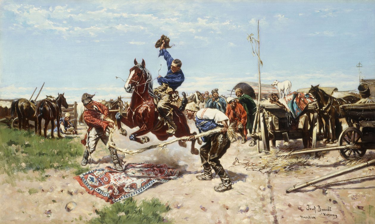 kosakker på leg, af Jozef Brandt