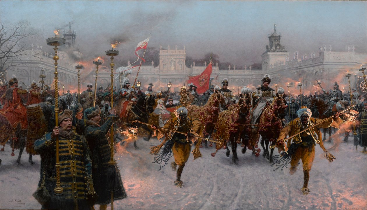 Afgang fra Wilanów af John III Sobieski og Marysienka, 1897. af Jozef Brandt