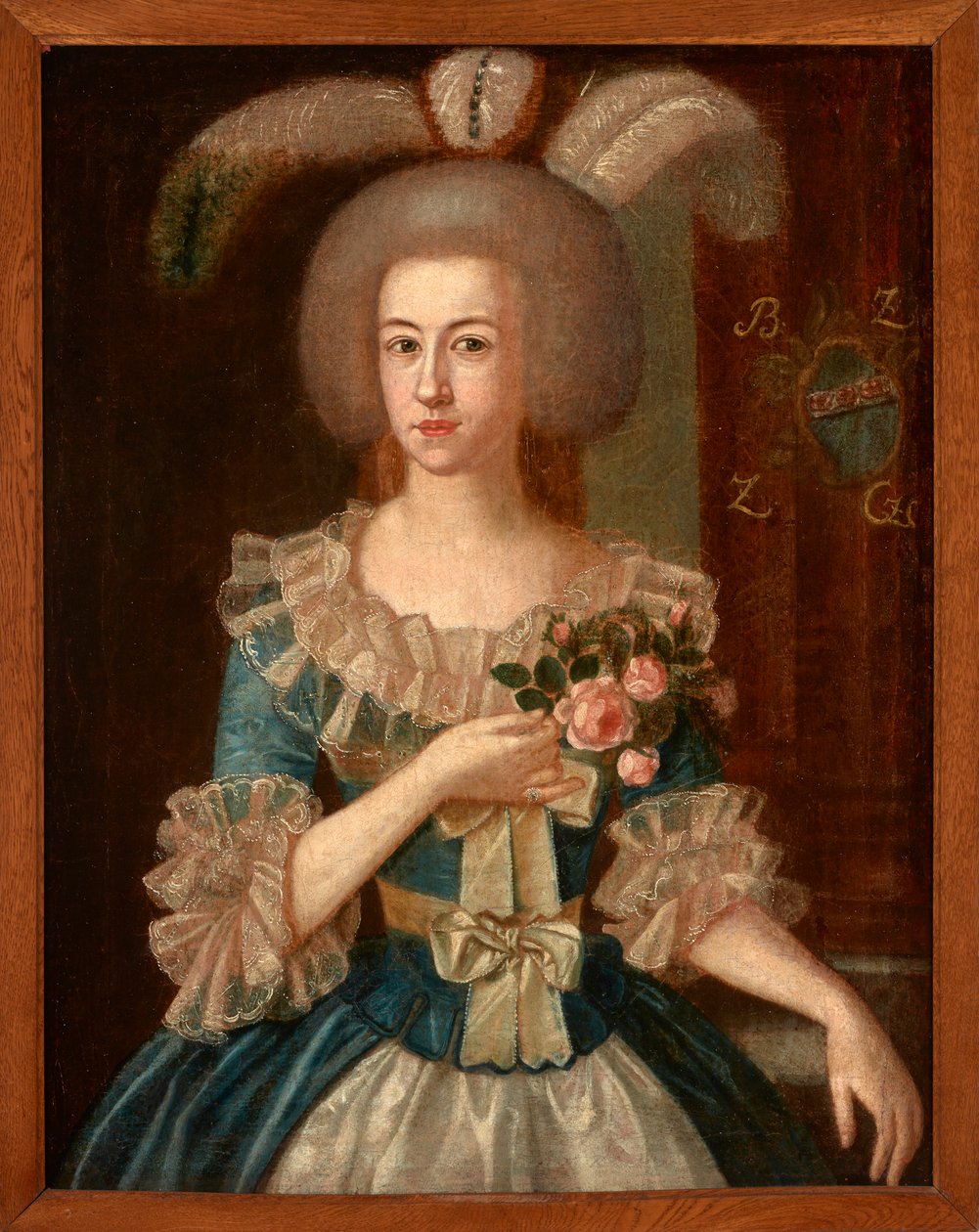 Portræt af en ukendt kvinde. 1790-1805 (olie på lærred) af Jozef Faworski
