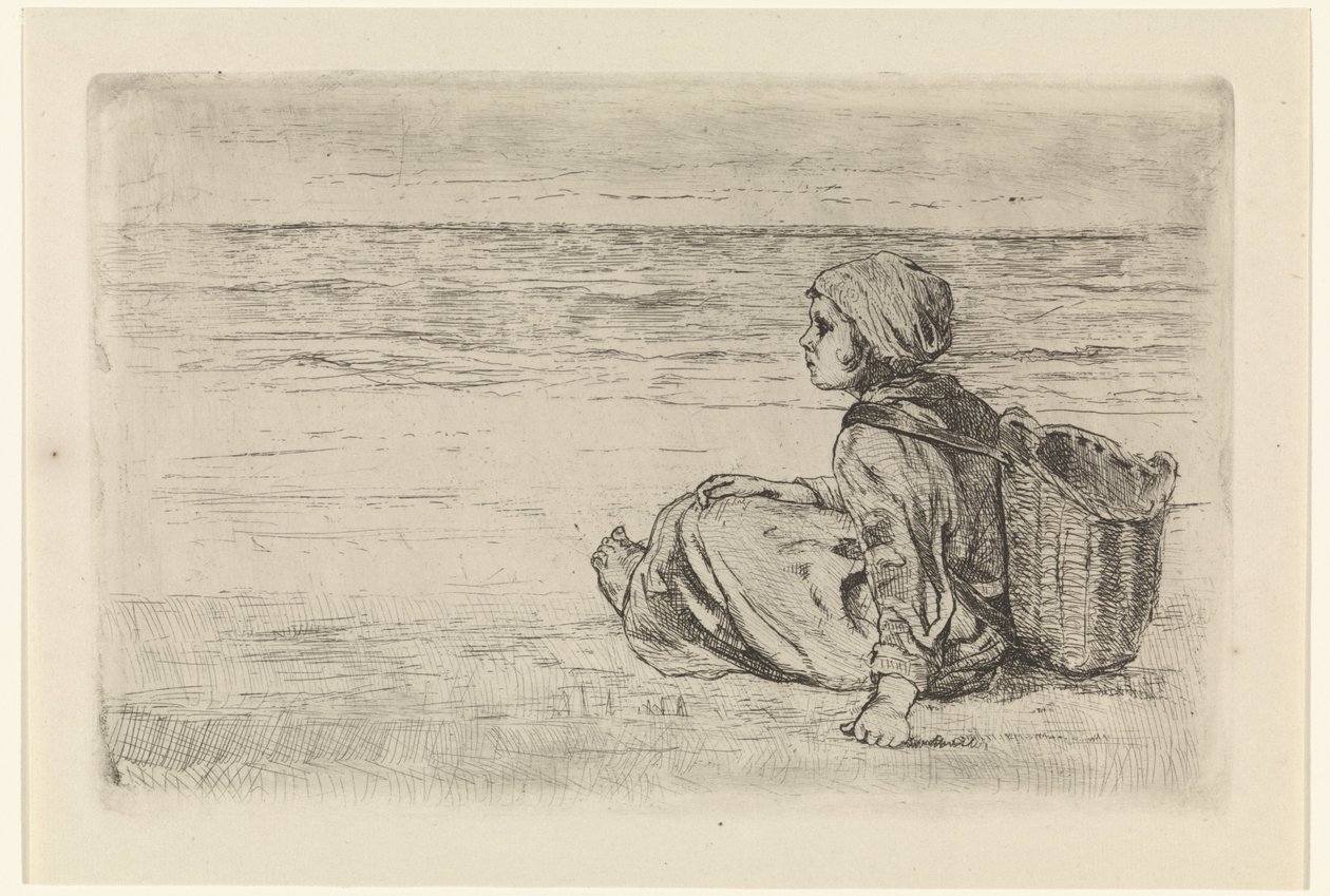 Pige ved havet af Jozef Israëls