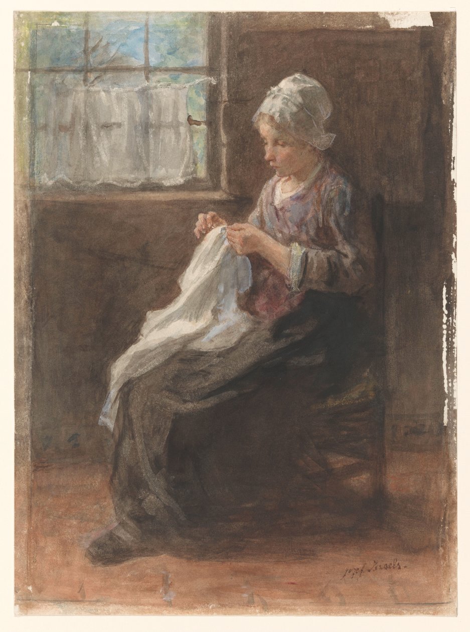 syersken af Jozef Israëls (signed by artist)
