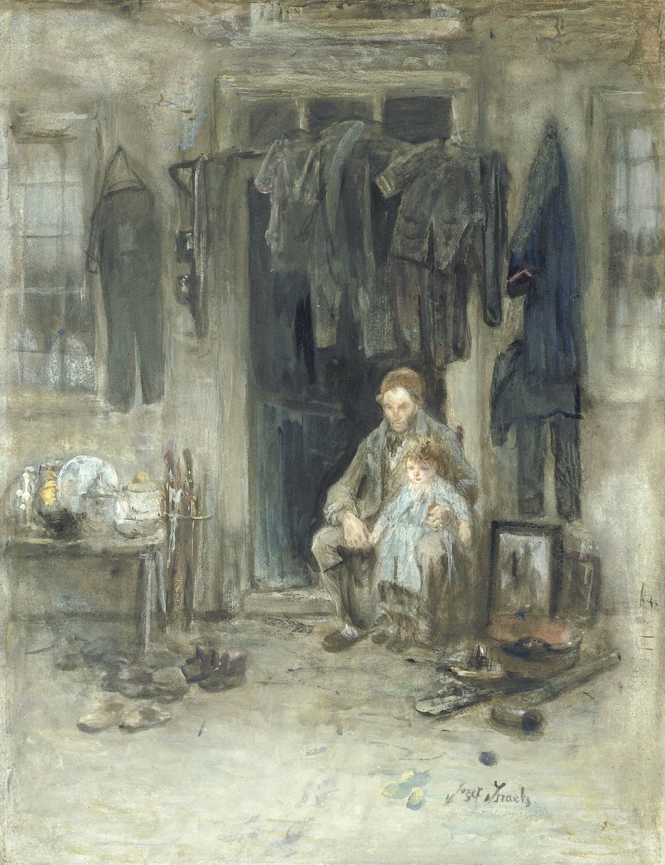 Søn af det gamle folk af Jozef Israëls (signed by artist)
