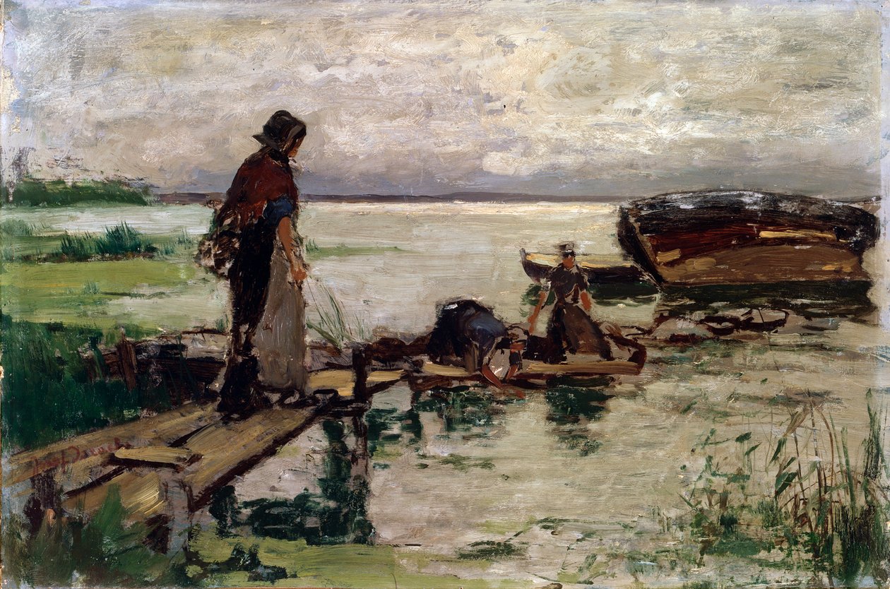 Ved havet, det 19. eller begyndelsen af det 20. århundrede af Jozef Israëls