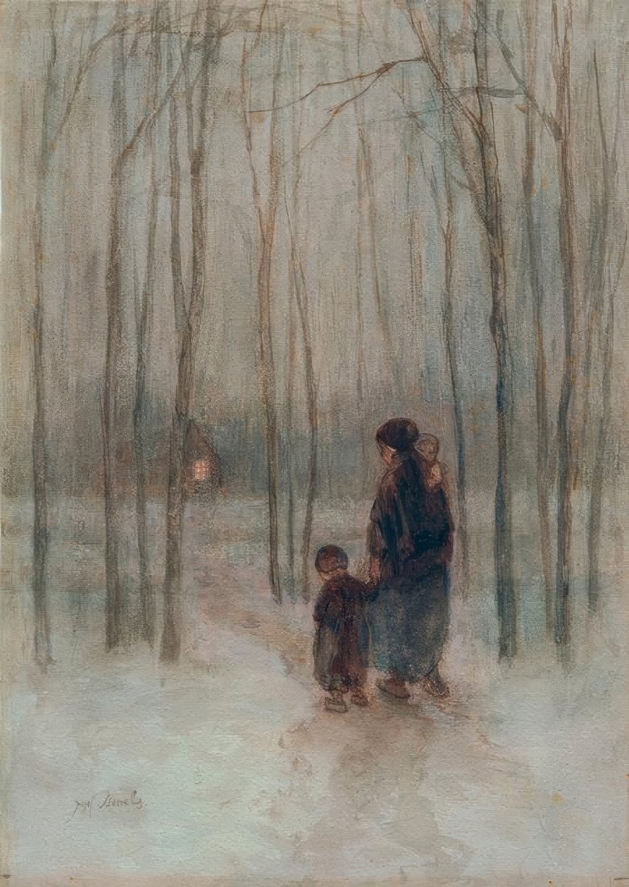 Eventide i skoven af Jozef Israëls