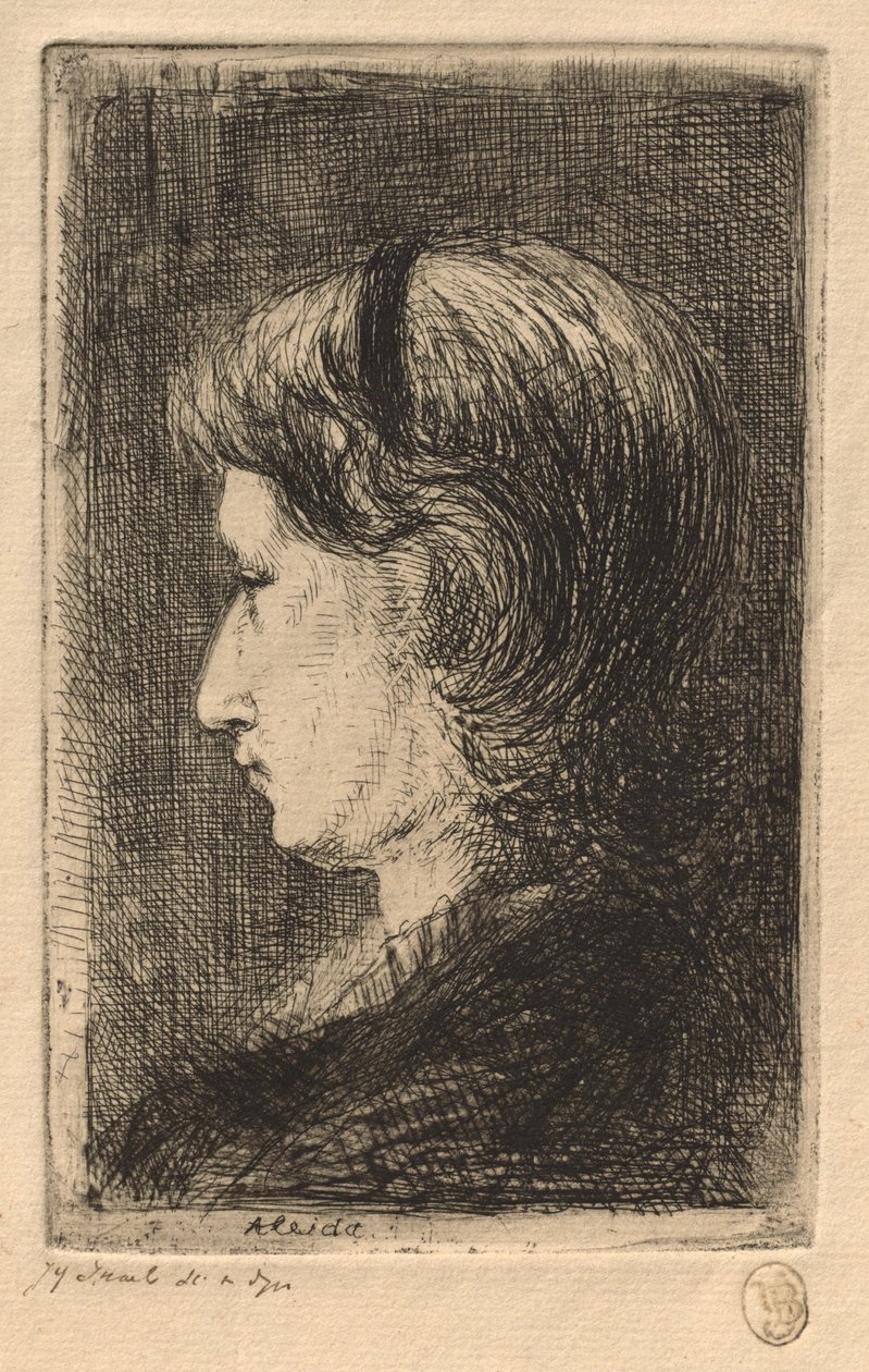 Portræt af Mrs. Israel, 1875. af Jozef Israëls