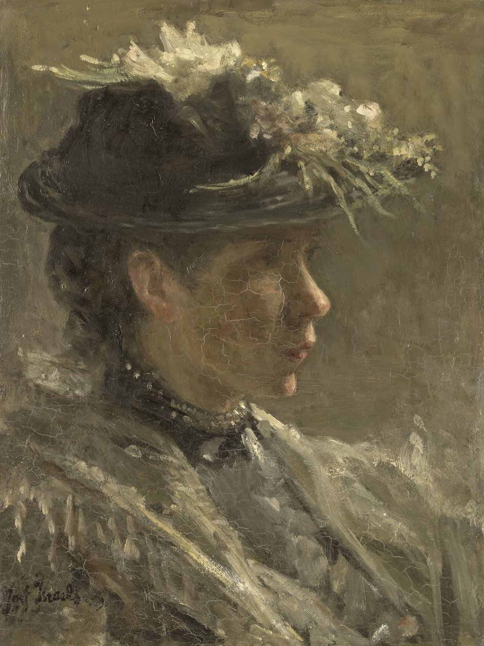 Studie af Sijtje van Bemmel (1880-1963) af Jozef Israëls