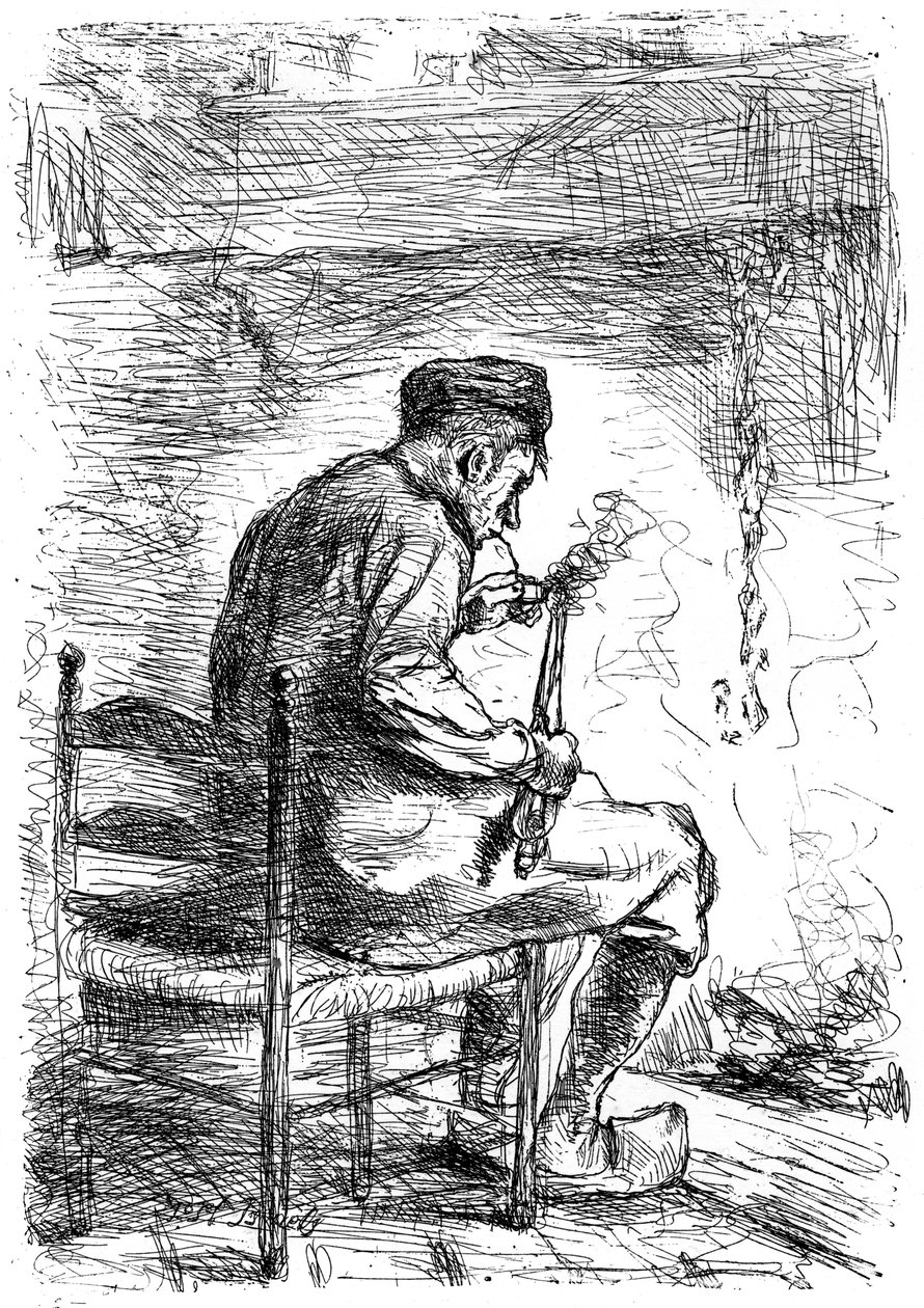Rygeren, c1880-1882 af Jozef Israëls