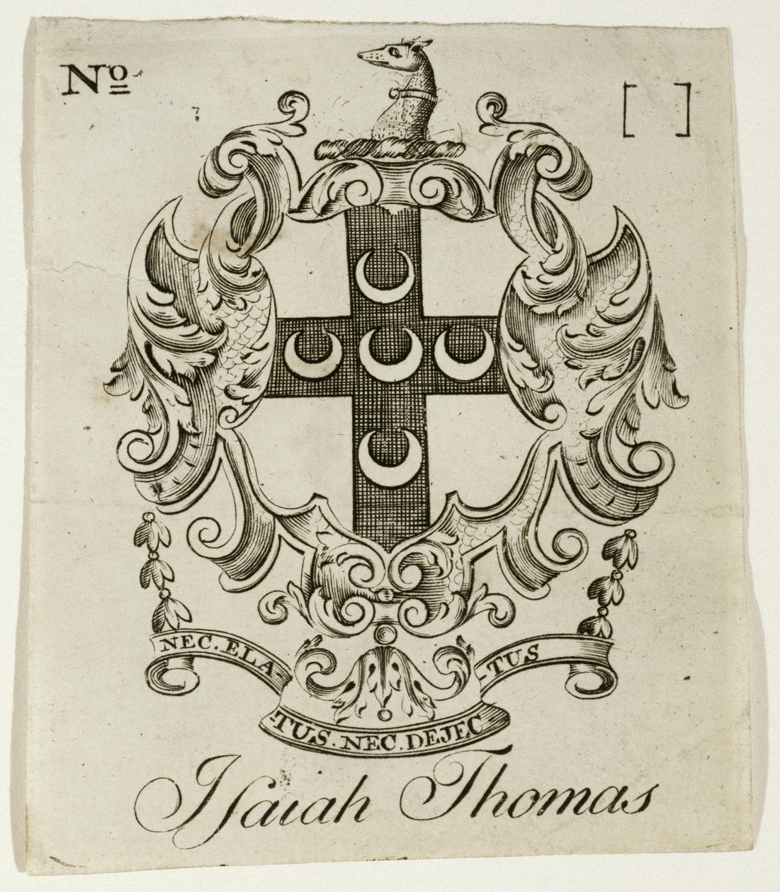 Exlibris for Isaiah Thomas (1749-1831) af Jr. Paul Revere