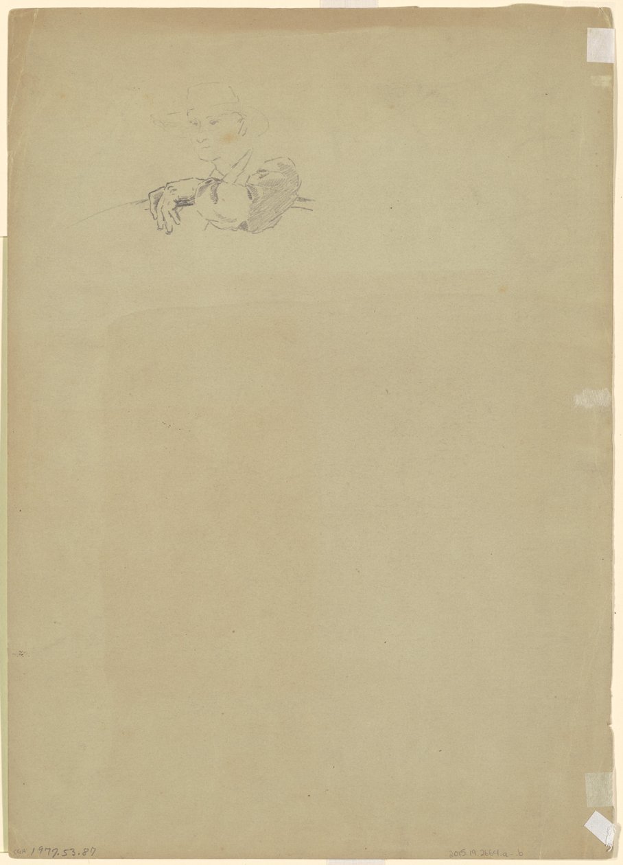 Studie af en landmand [verso] af Jr. Enoch Wood Perry