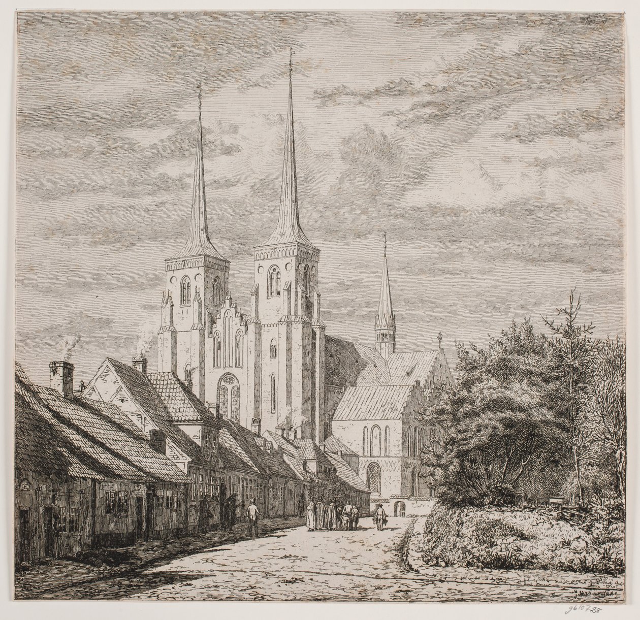 Roskilde Domkirke, set fra Sydvest af Jørgen Roed