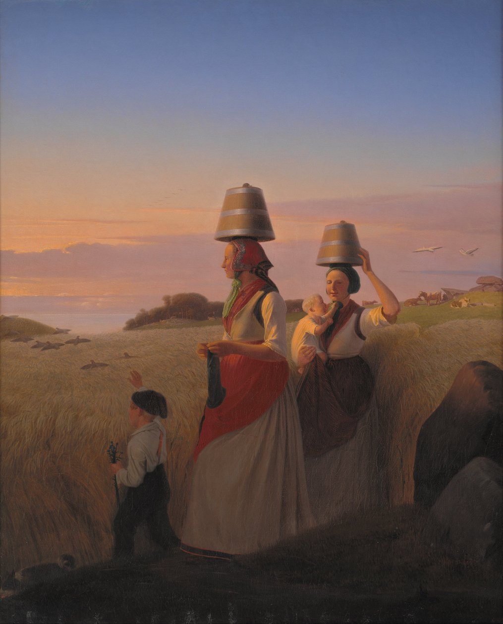 Landlig scene af Jørgen Sonne