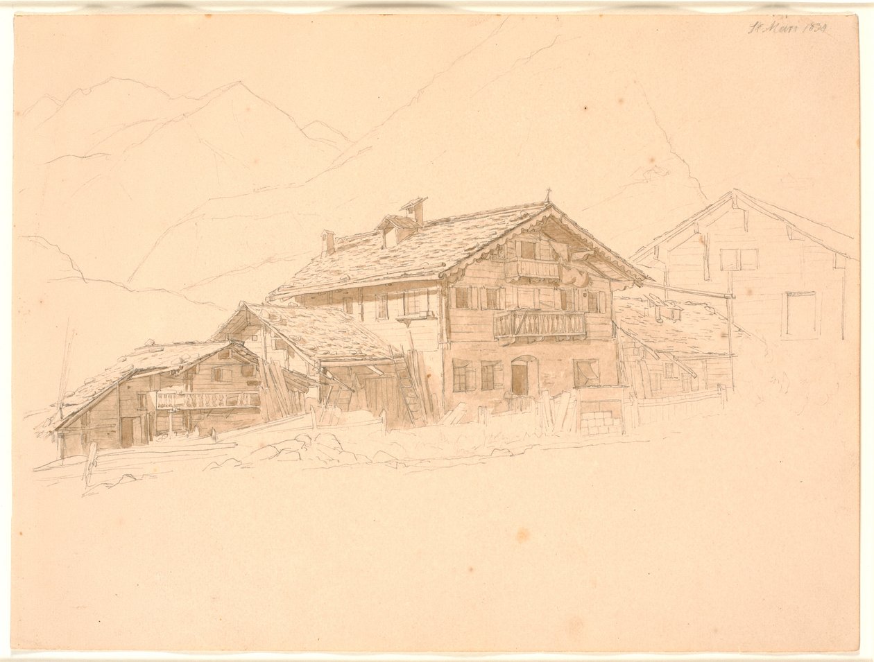 Bondehus i Tyrol. St. Mari af Jørgen V. Sonne