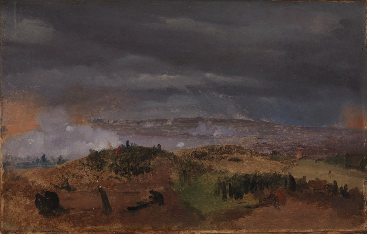 Slaget ved Isted 25. Juli 1850. Studie af Jørgen V. Sonne