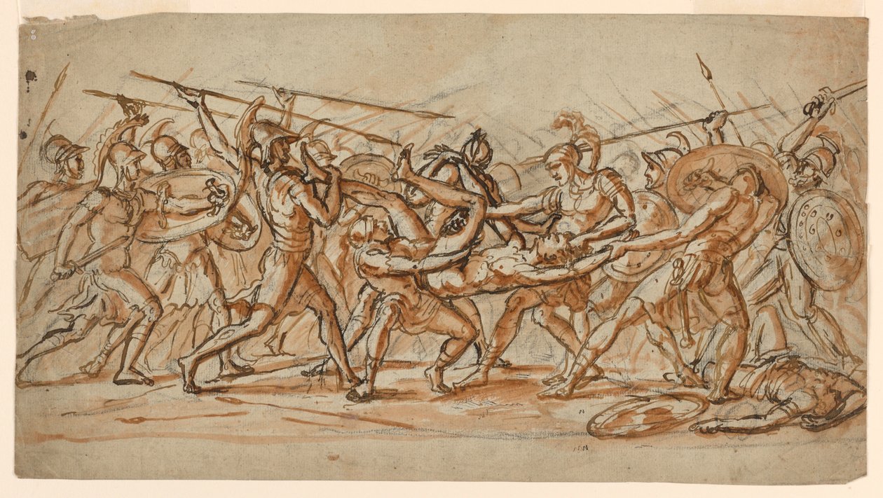 Kampen om liget af Patroclus af Jérôme Martin Langlois