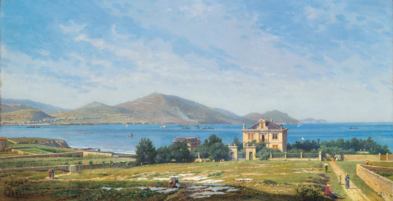 Udsigt over El Abra, Bilbao, fra Algorta af Juan de Barroeta