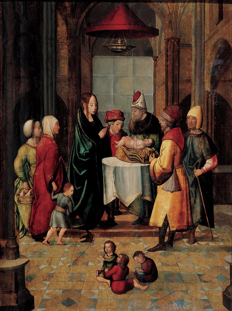 Kristi præsentation og renselsen af jomfru Maria i templet af Juan de Borgoña