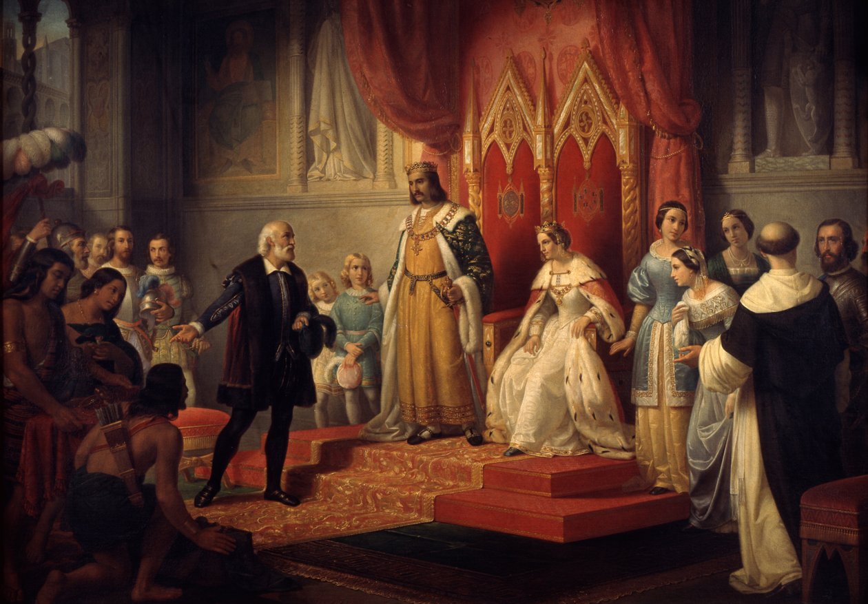 Christopher Columbus ved domstolen for de katolske monarker af Juan Cordero