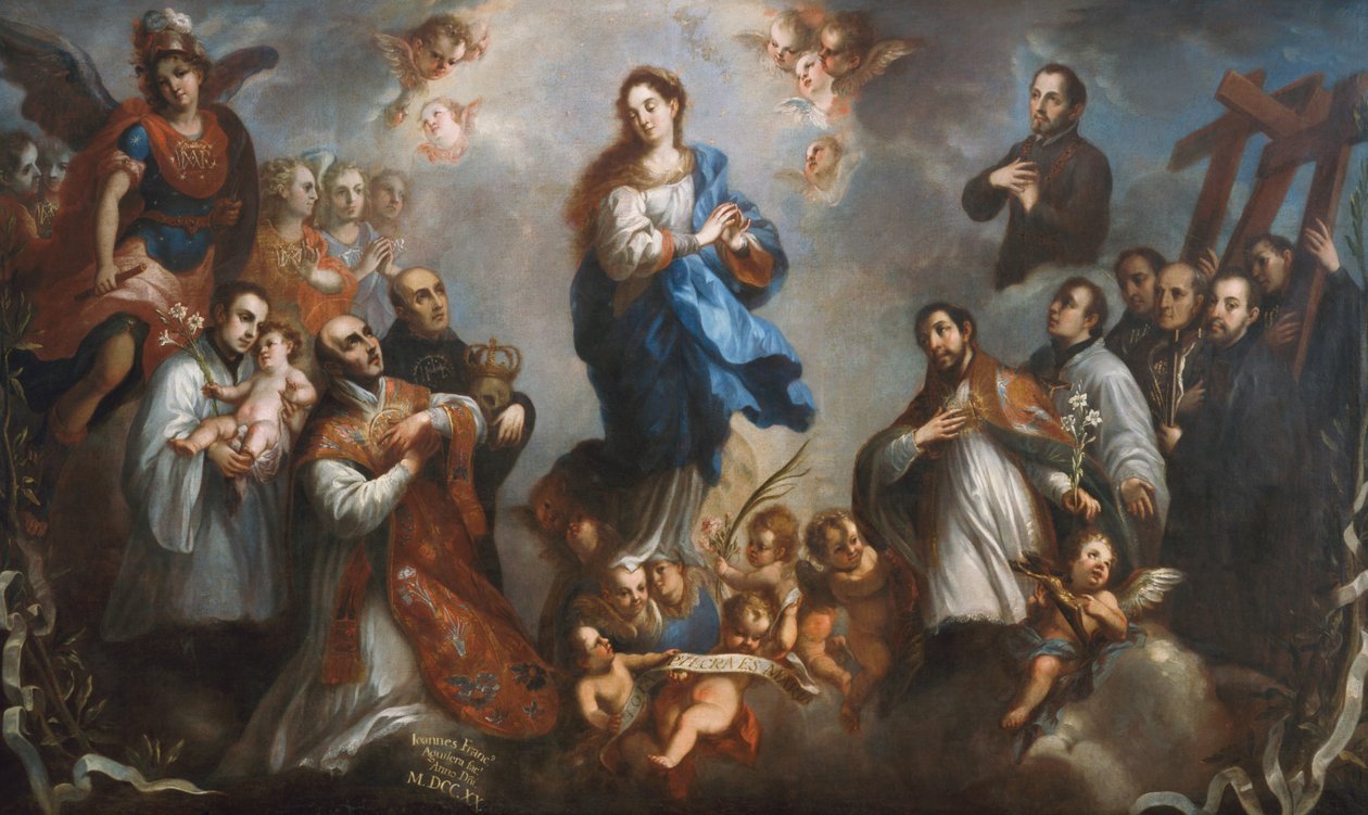 Den ubesmittede undfangelse med jesuitter af Juan Francisco de Aguilera