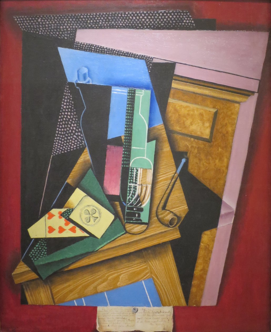 Stilleben med et digt af Juan Gris