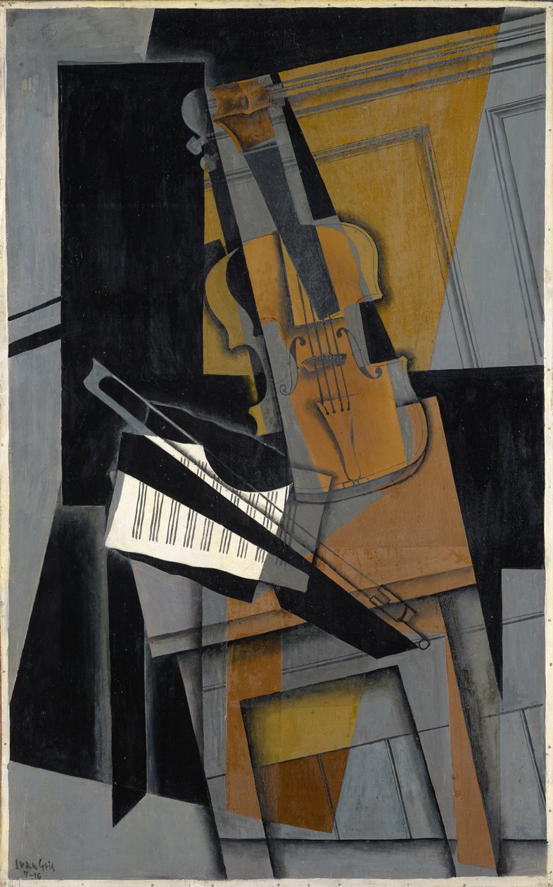 Violinen, 1916 af Juan Gris