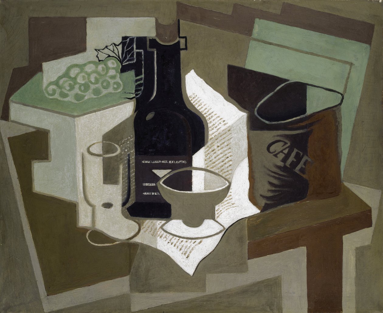 Posen med kaffe, 1920 af Juan Gris