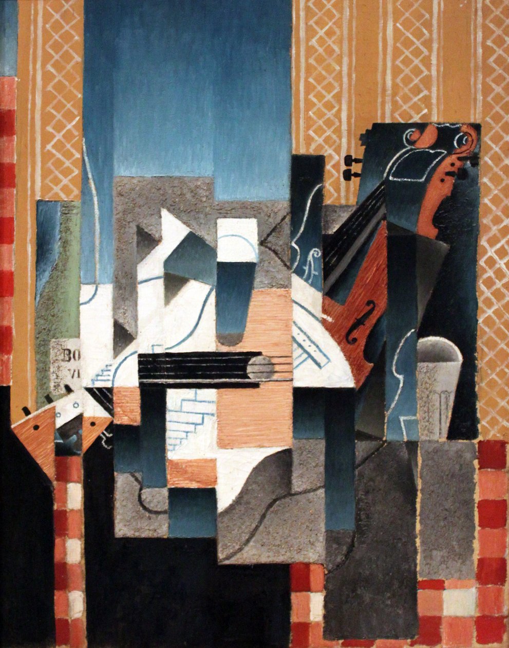 Violin og guitar af Juan Gris