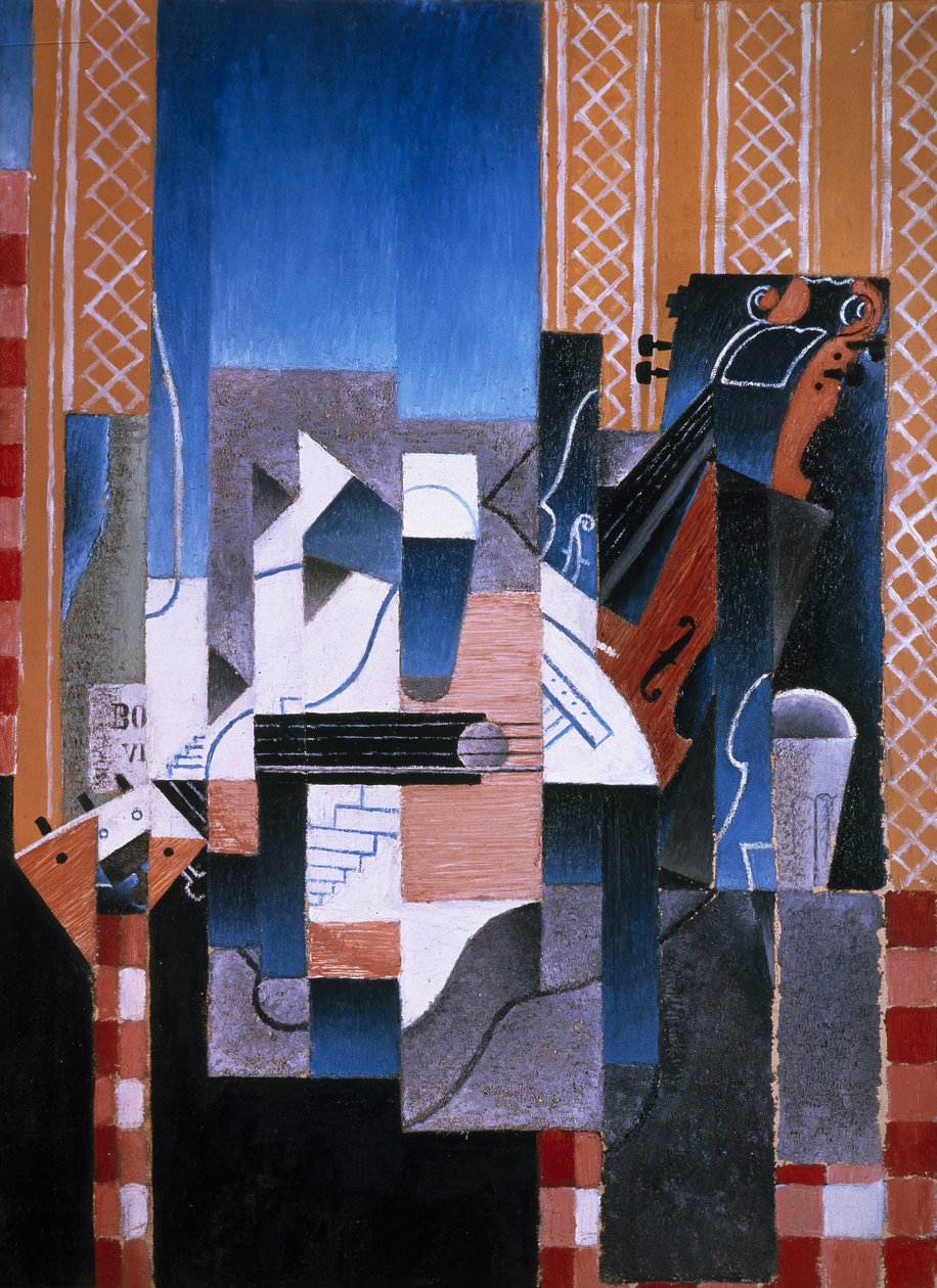 Violin og guitar af Juan Gris