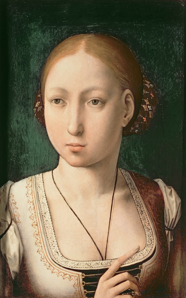 Juana eller Joanna af Castilien, kaldet "Den gale" (1479-1555) datter af Ferdinand II af Aragon (1452-1516) og Isabella af Castilla (1451-1504), 1500 (panel) af Juan de Flandes