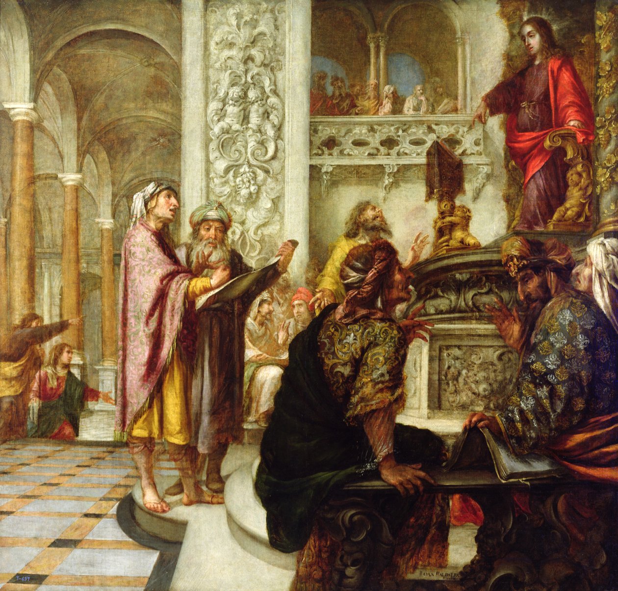 Kristus prædiker i templet, 1686 af Juan de Valdes Leal